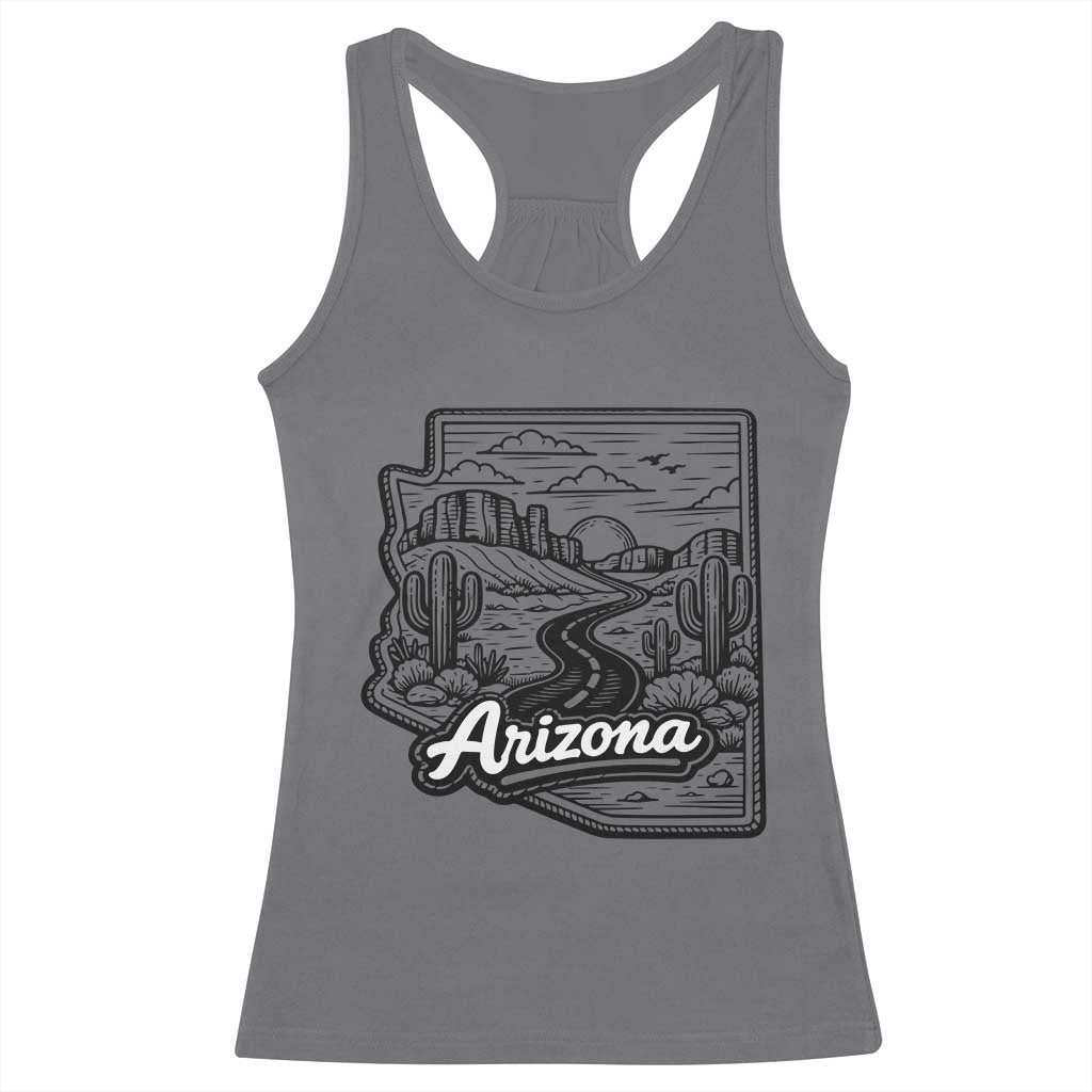 Vintage Arizona Pride Racerback Tank Top Cactus Desert Western Landscape