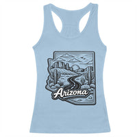 Vintage Arizona Pride Racerback Tank Top Cactus Desert Western Landscape