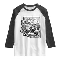Vintage Arizona Pride Raglan Shirt Cactus Desert Western Landscape