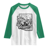 Vintage Arizona Pride Raglan Shirt Cactus Desert Western Landscape