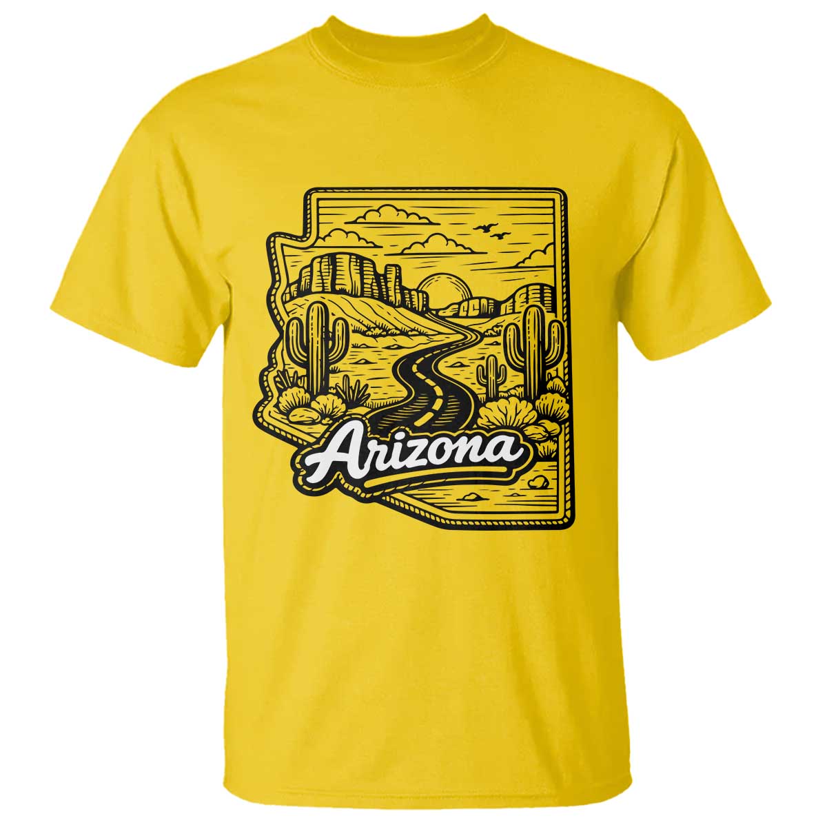Vintage Arizona Pride T Shirt Cactus Desert Western Landscape