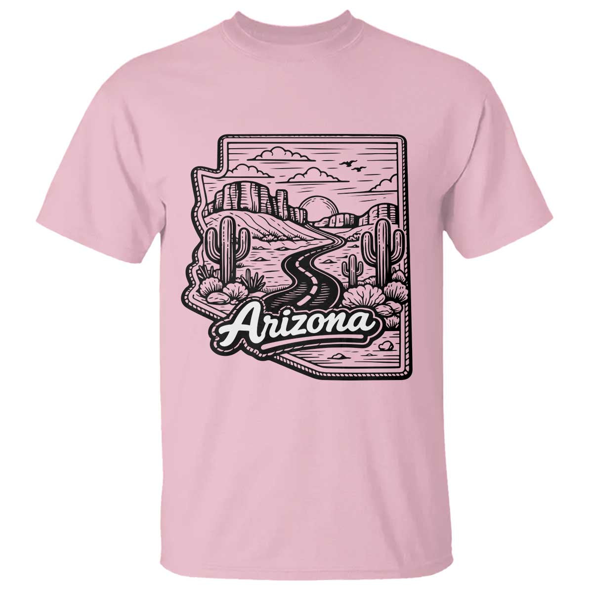 Vintage Arizona Pride T Shirt Cactus Desert Western Landscape