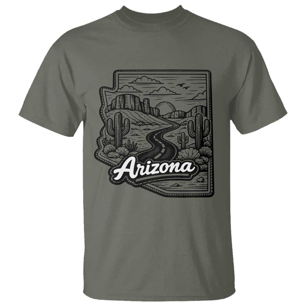 Vintage Arizona Pride T Shirt Cactus Desert Western Landscape