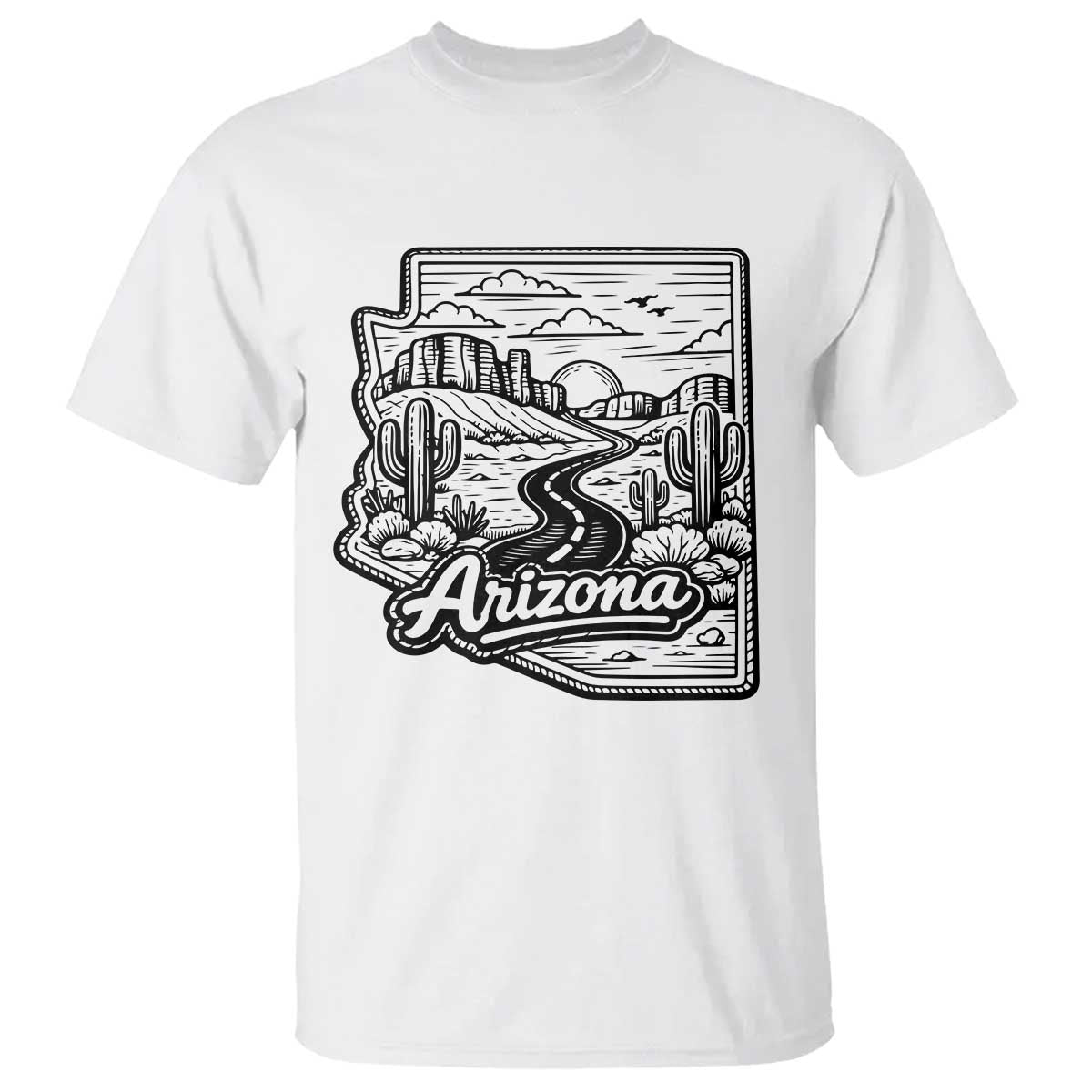 Vintage Arizona Pride T Shirt Cactus Desert Western Landscape