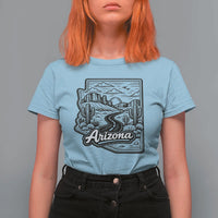 Vintage Arizona Pride T Shirt For Women Cactus Desert Western Landscape