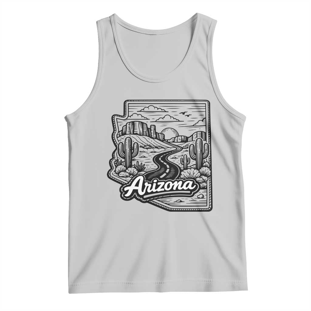 Vintage Arizona Pride Tank Top Cactus Desert Western Landscape