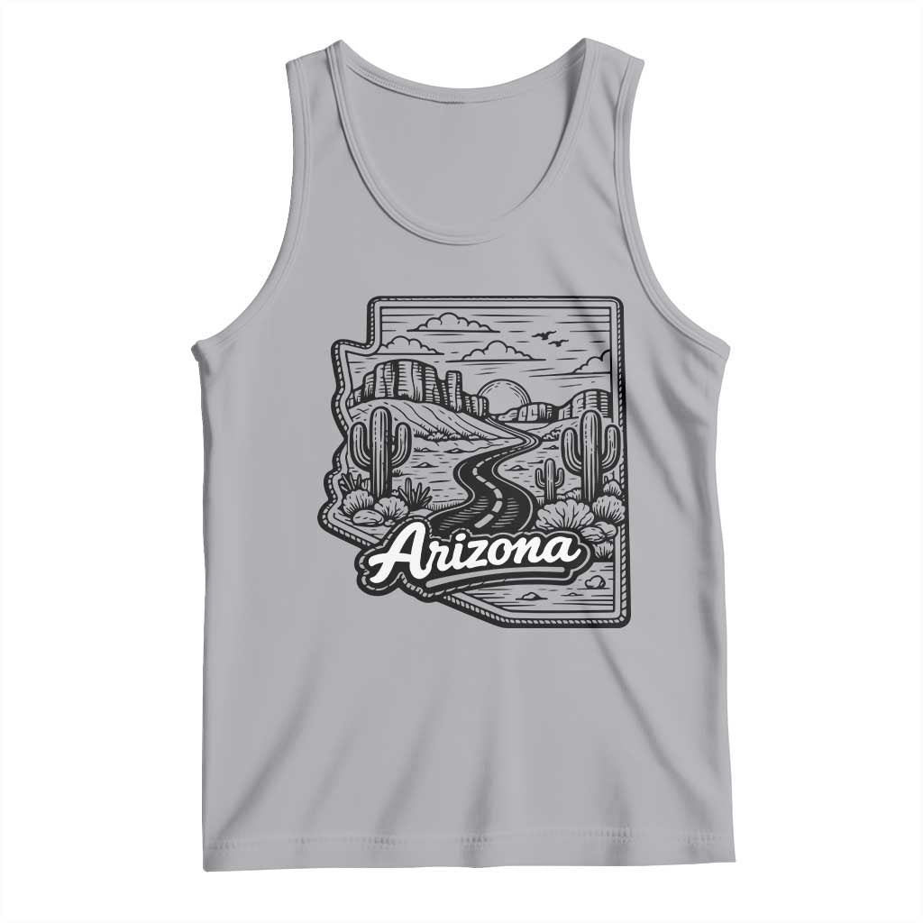 Vintage Arizona Pride Tank Top Cactus Desert Western Landscape