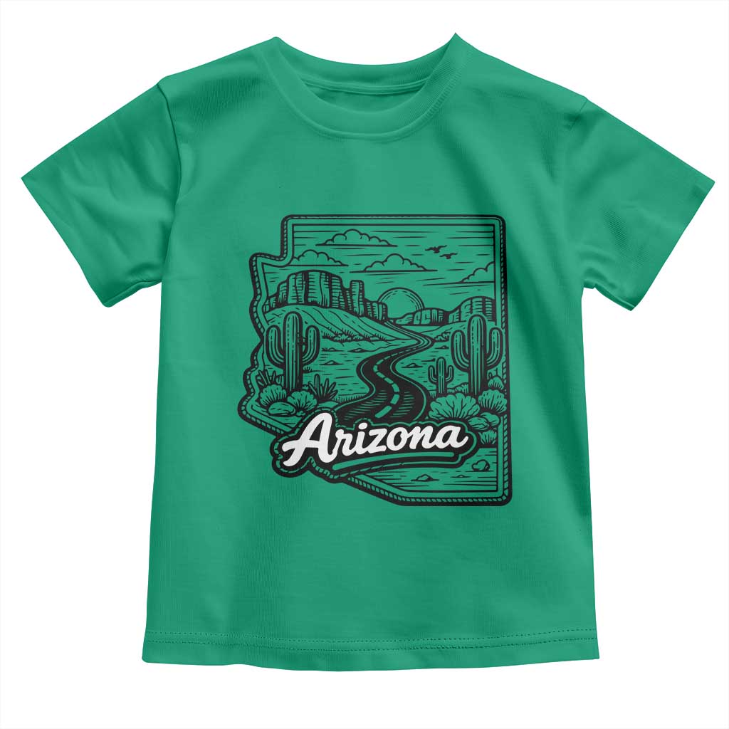 Vintage Arizona Pride Toddler T Shirt Cactus Desert Western Landscape