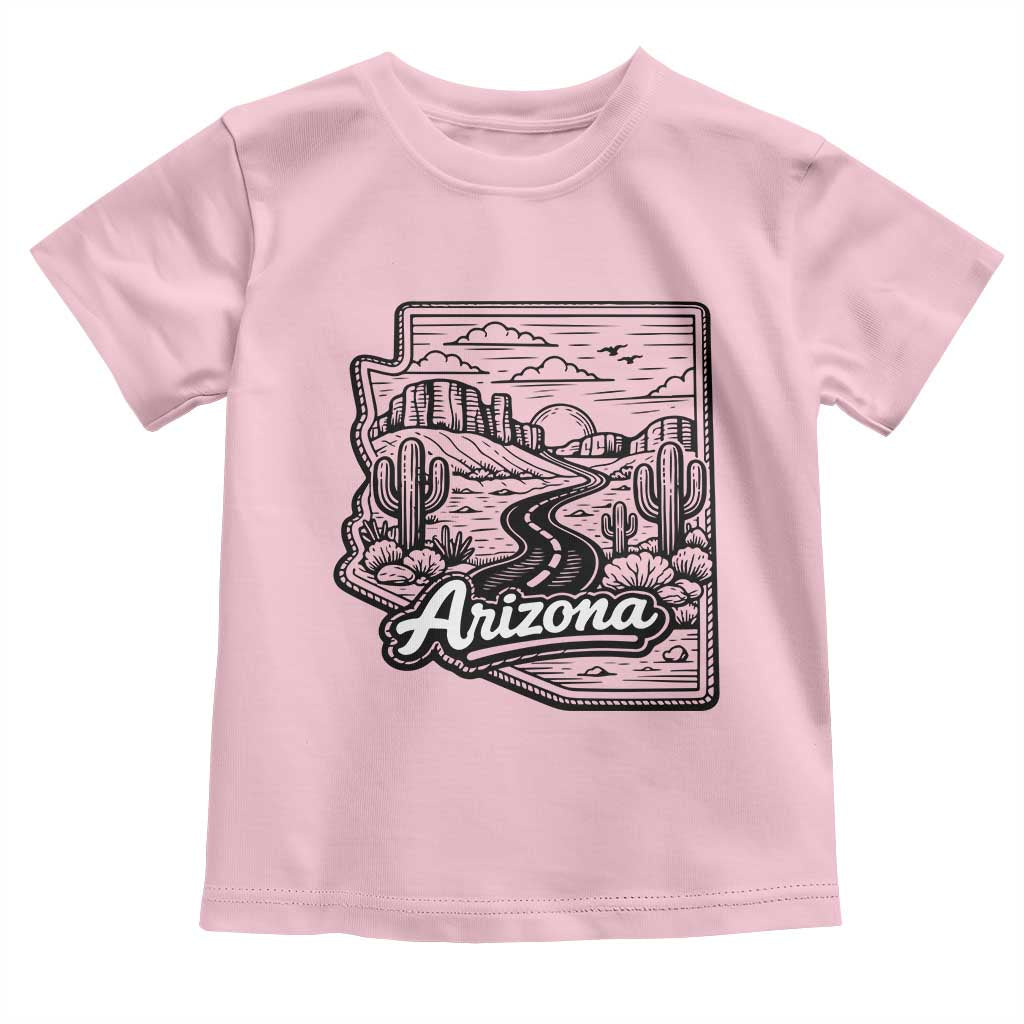 Vintage Arizona Pride Toddler T Shirt Cactus Desert Western Landscape