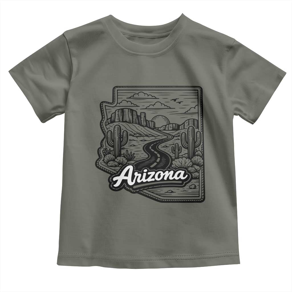Vintage Arizona Pride Toddler T Shirt Cactus Desert Western Landscape
