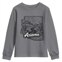 Vintage Arizona Pride Youth Sweatshirt Cactus Desert Western Landscape