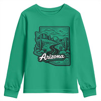 Vintage Arizona Pride Youth Sweatshirt Cactus Desert Western Landscape
