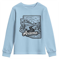 Vintage Arizona Pride Youth Sweatshirt Cactus Desert Western Landscape