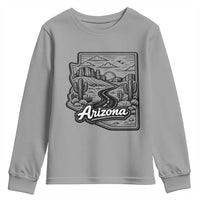 Vintage Arizona Pride Youth Sweatshirt Cactus Desert Western Landscape