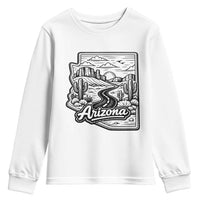 Vintage Arizona Pride Youth Sweatshirt Cactus Desert Western Landscape