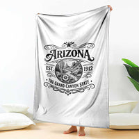 Arizona Desert Wanderlust Throw Blanket Vintage Grand Canyon State Est 1912