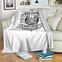 Arizona Desert Wanderlust Throw Blanket Vintage Grand Canyon State Est 1912