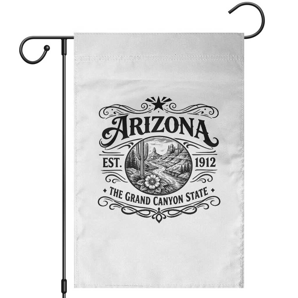 Arizona Desert Wanderlust Garden Flag Vintage Grand Canyon State Est 1912