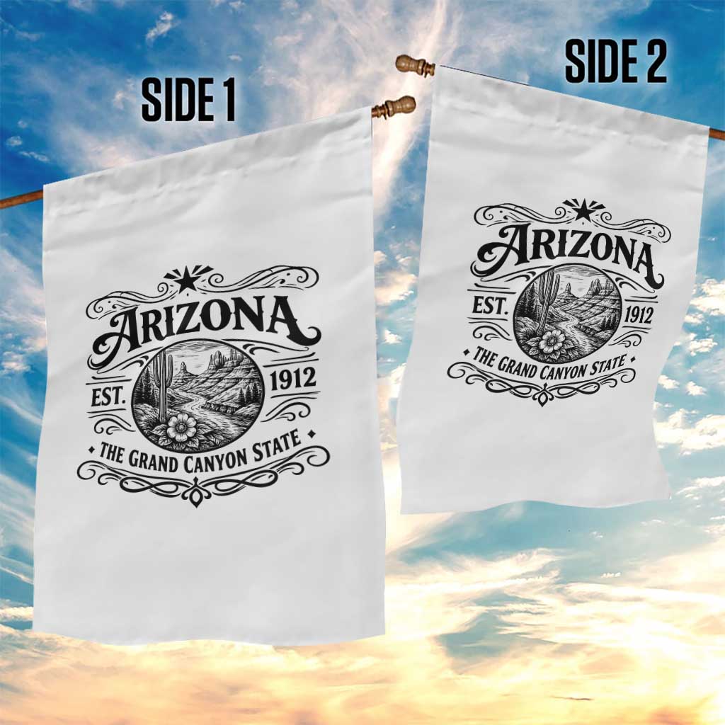 Arizona Desert Wanderlust Garden Flag Vintage Grand Canyon State Est 1912