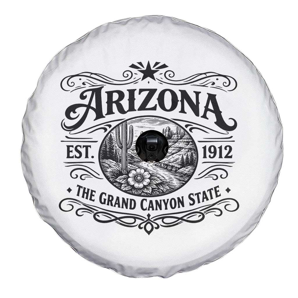 Arizona Desert Wanderlust Spare Tire Cover Vintage Grand Canyon State Est 1912