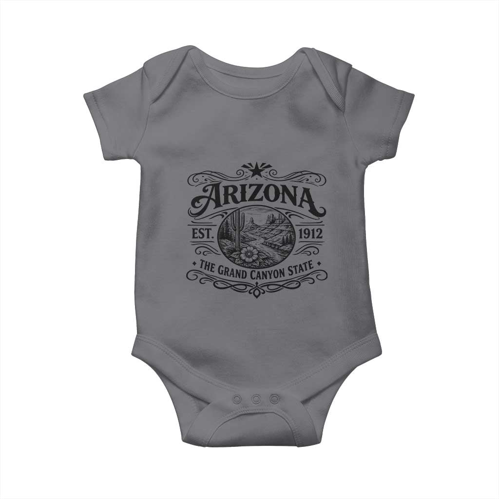 Arizona Desert Wanderlust Baby Onesie Vintage Grand Canyon State Est 1912