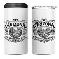 Arizona Desert Wanderlust 4 in 1 Can Cooler Tumbler Vintage Grand Canyon State Est 1912