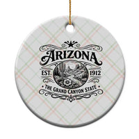 Arizona Desert Wanderlust Ceramic Ornament Vintage Grand Canyon State Est 1912