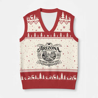 Arizona Desert Wanderlust V-Neck Knit Sweater Vest Vintage Grand Canyon State Est 1912