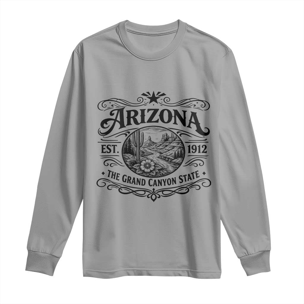Arizona Desert Wanderlust Long Sleeve Shirt Vintage Grand Canyon State Est 1912