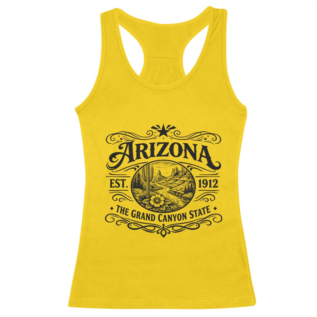 Arizona Desert Wanderlust Racerback Tank Top Vintage Grand Canyon State Est 1912
