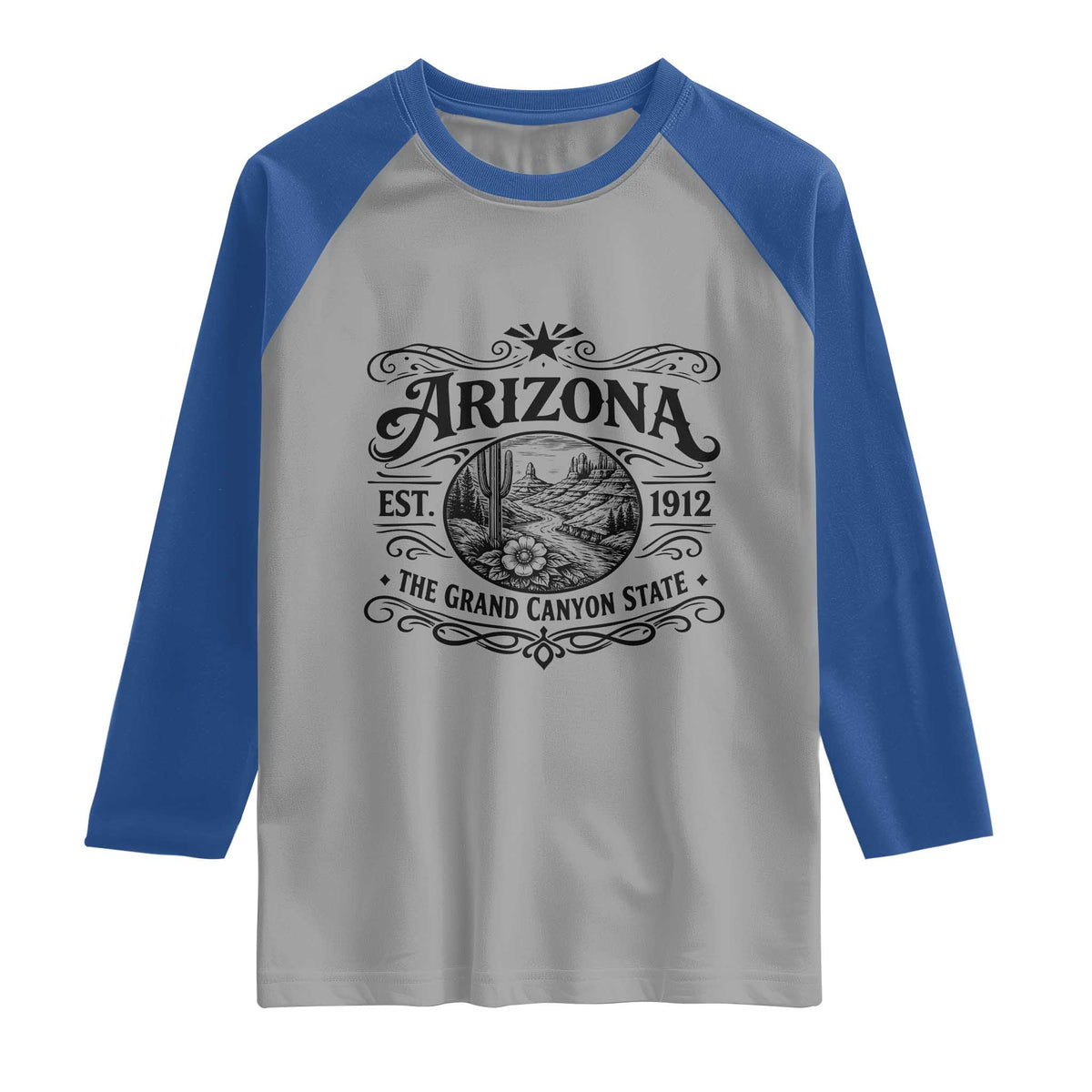 Arizona Desert Wanderlust Raglan Shirt Vintage Grand Canyon State Est 1912