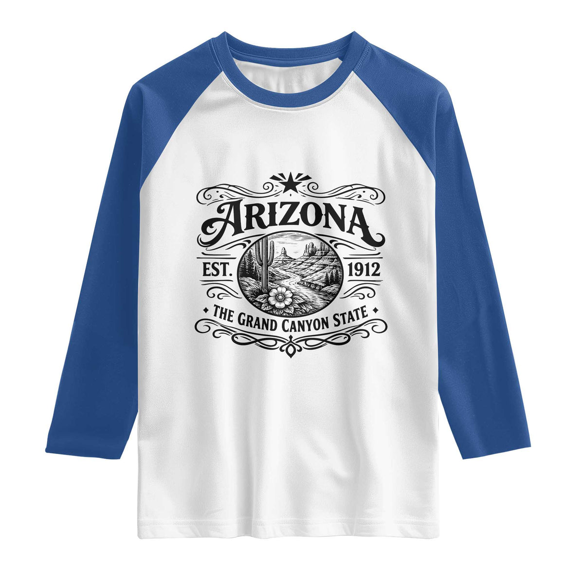 Arizona Desert Wanderlust Raglan Shirt Vintage Grand Canyon State Est 1912