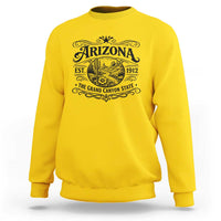 Arizona Desert Wanderlust Sweatshirt Vintage Grand Canyon State Est 1912