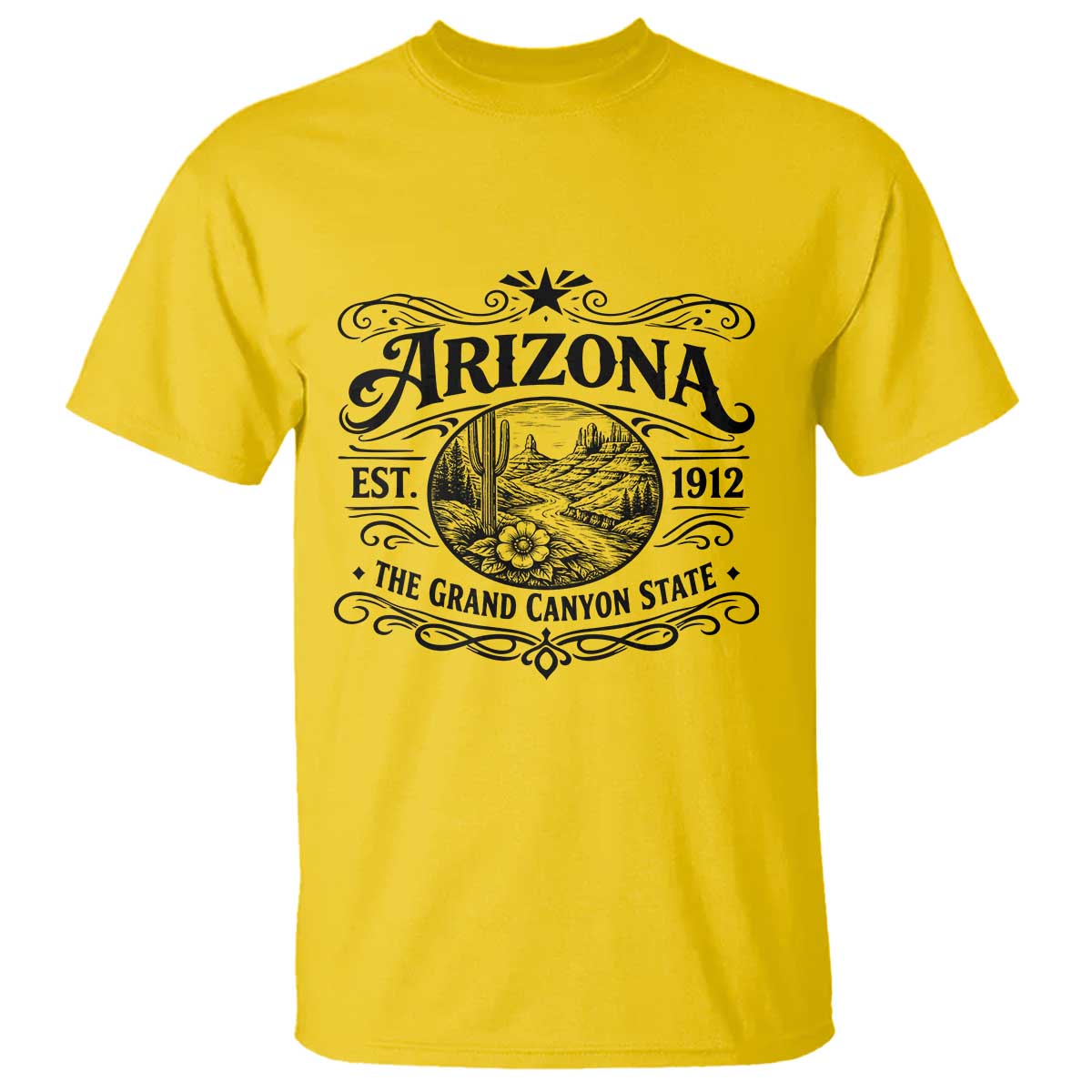 Arizona Desert Wanderlust T Shirt Vintage Grand Canyon State Est 1912