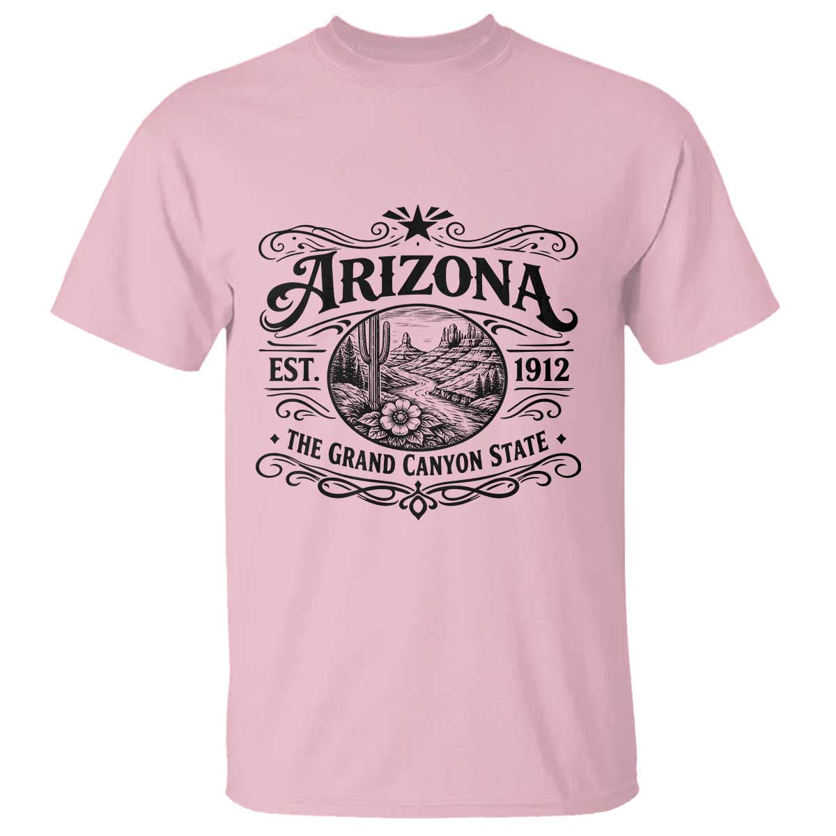 Arizona Desert Wanderlust T Shirt Vintage Grand Canyon State Est 1912