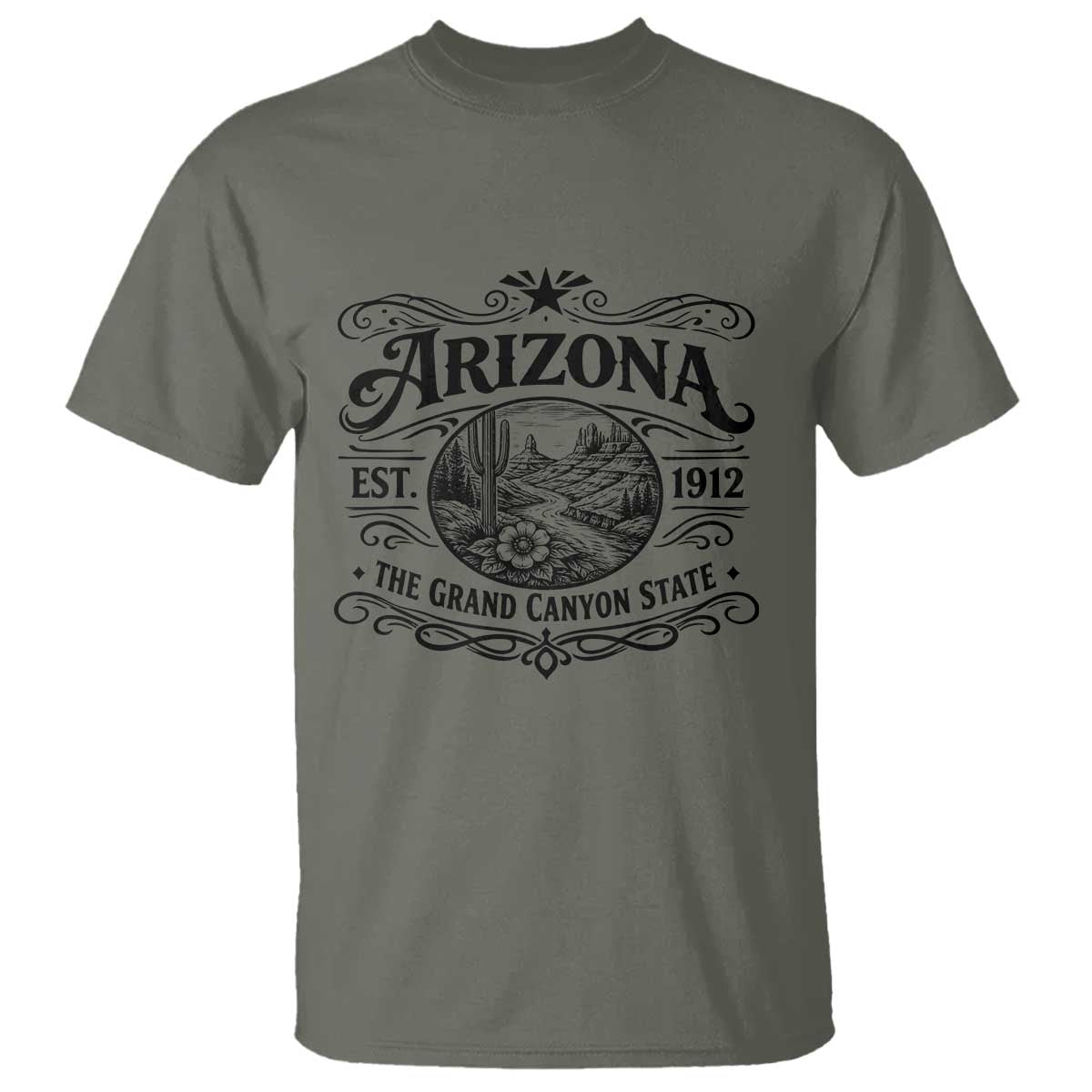 Arizona Desert Wanderlust T Shirt Vintage Grand Canyon State Est 1912