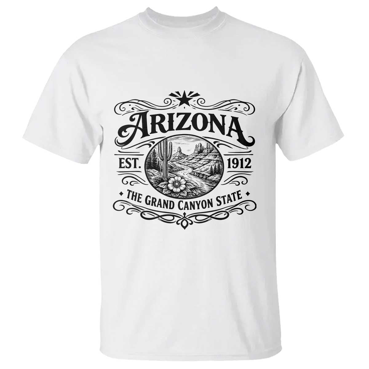 Arizona Desert Wanderlust T Shirt Vintage Grand Canyon State Est 1912