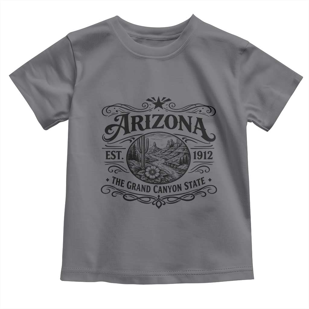 Arizona Desert Wanderlust Toddler T Shirt Vintage Grand Canyon State Est 1912