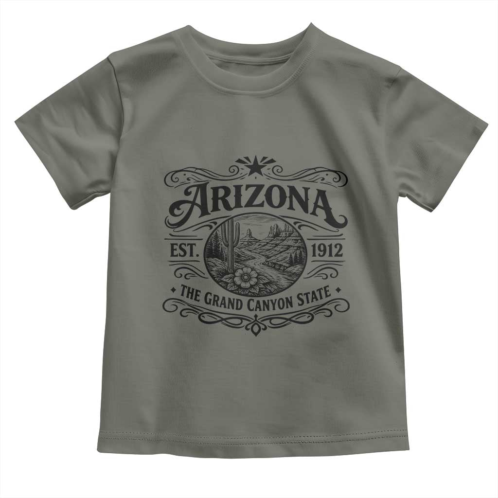 Arizona Desert Wanderlust Toddler T Shirt Vintage Grand Canyon State Est 1912