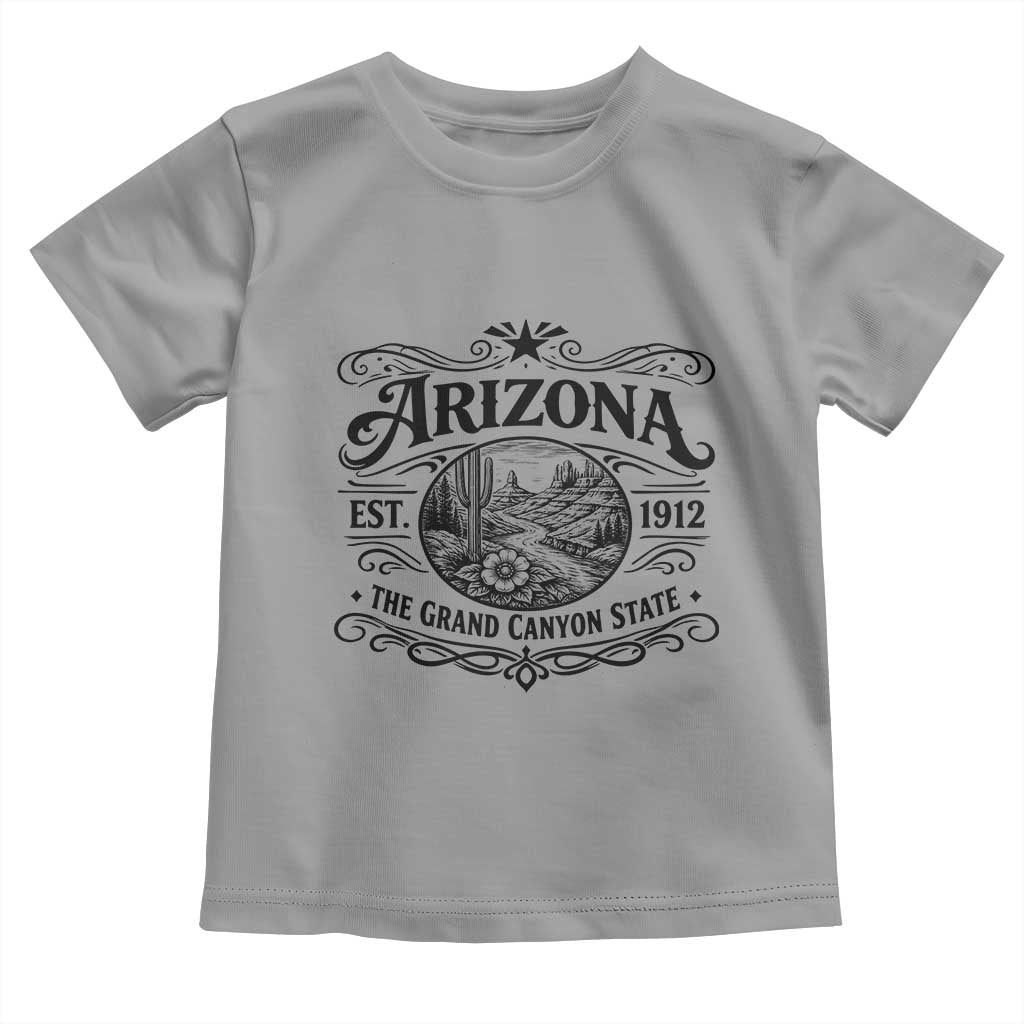 Arizona Desert Wanderlust Toddler T Shirt Vintage Grand Canyon State Est 1912