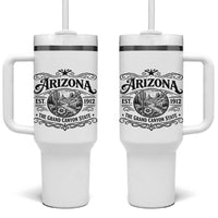Arizona Desert Wanderlust Tumbler With Handle Vintage Grand Canyon State Est 1912