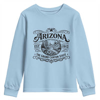 Arizona Desert Wanderlust Youth Sweatshirt Vintage Grand Canyon State Est 1912