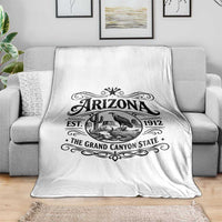 Vintage Arizona Cactus Desert Canyon Western 1912 Throw Blanket