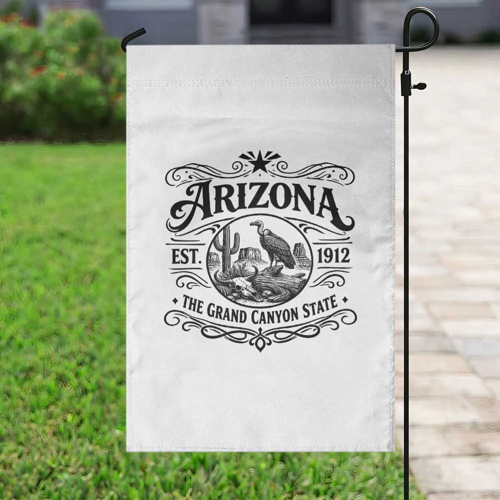 Vintage Arizona Cactus Desert Canyon Western 1912 Garden Flag