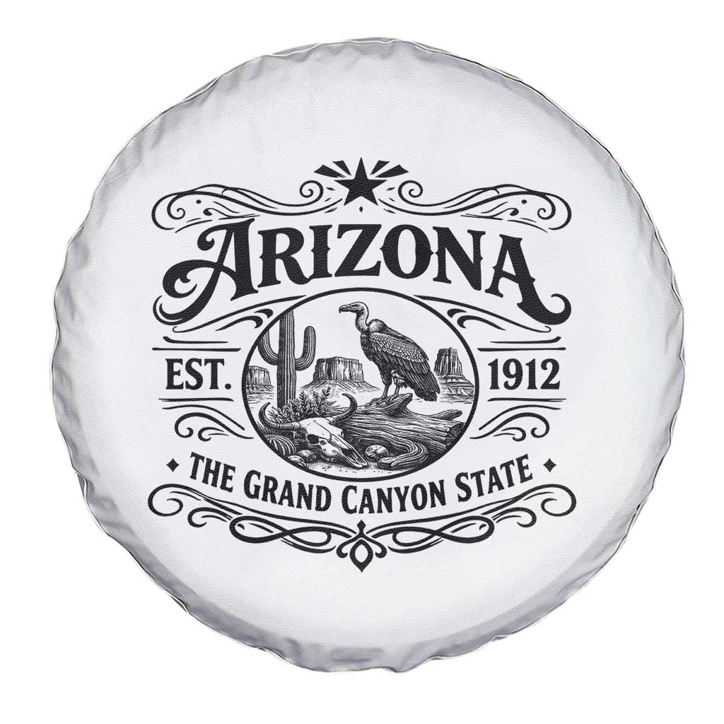 Vintage Arizona Cactus Desert Canyon Western 1912 Spare Tire Cover