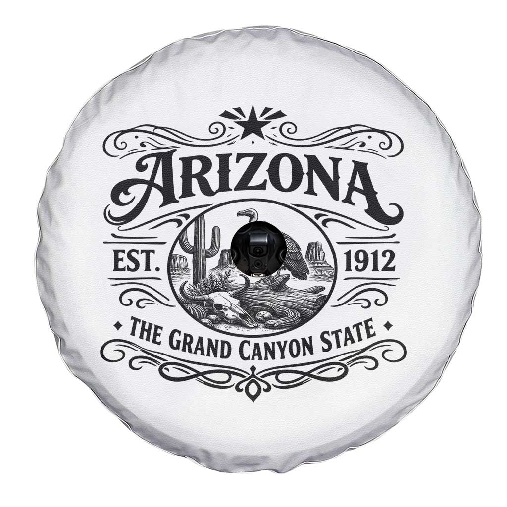 Vintage Arizona Cactus Desert Canyon Western 1912 Spare Tire Cover