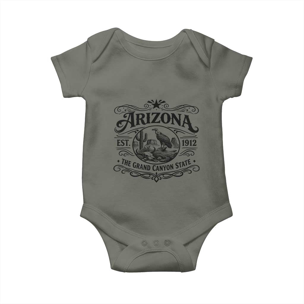 Vintage Arizona Cactus Desert Canyon Western 1912 Baby Onesie
