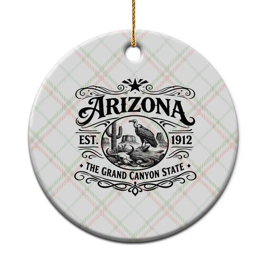 Vintage Arizona Cactus Desert Canyon Western 1912 Ceramic Ornament