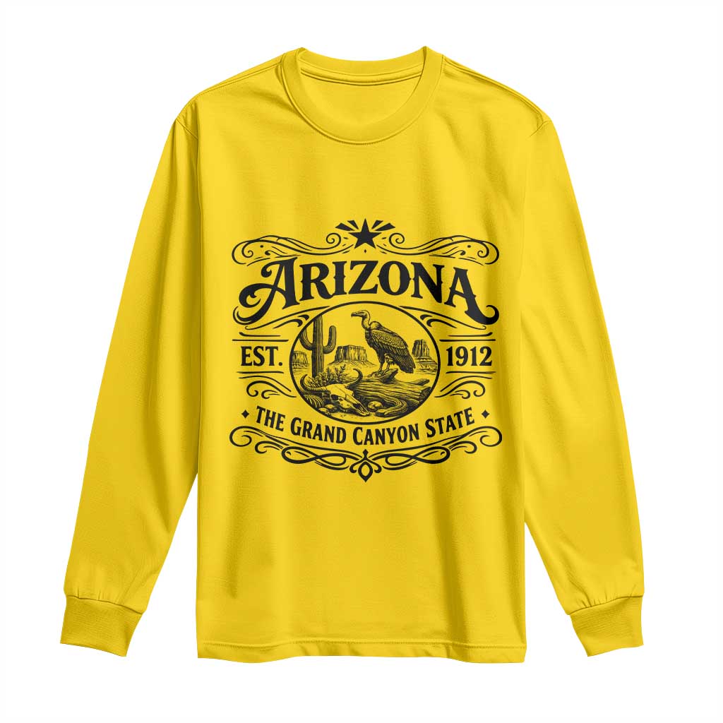 Vintage Arizona Cactus Desert Canyon Western 1912 Long Sleeve Shirt