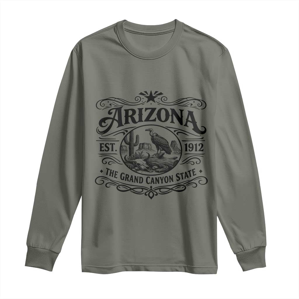 Vintage Arizona Cactus Desert Canyon Western 1912 Long Sleeve Shirt